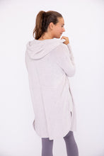 Open Front Hooded Cardigan