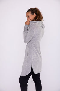 Open Front Hooded Cardigan