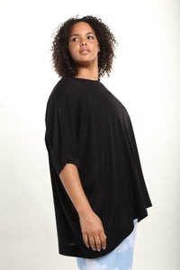 Curvy Hi/Low Cape Shirt