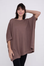 Hi/Low Cape Shirt in Deep Taupe