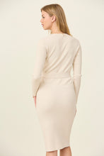 Fitted Sweater Dress in Oatmeal