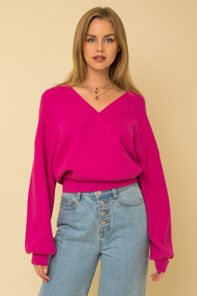 Ribbed Surplus Blouson Sweater