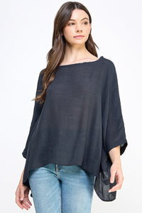Oversized Top with Blousy Sleeves in Lime