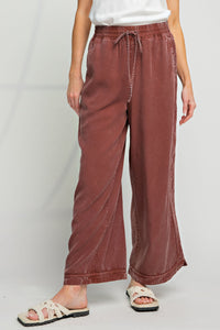 Espresso Mineral Washed Tencel Pants