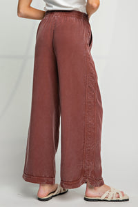 Espresso Mineral Washed Tencel Pants