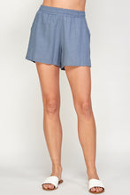Linen Blend Shorts with Side Slit