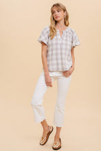The Gingham Flutter Sleeve Top