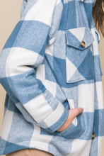 Plaid Shacket with Sherpa Lining