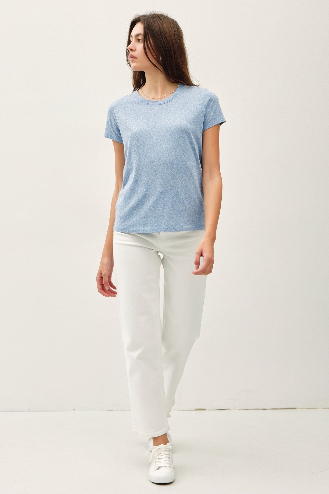 Soft Round Neck Solid Tee