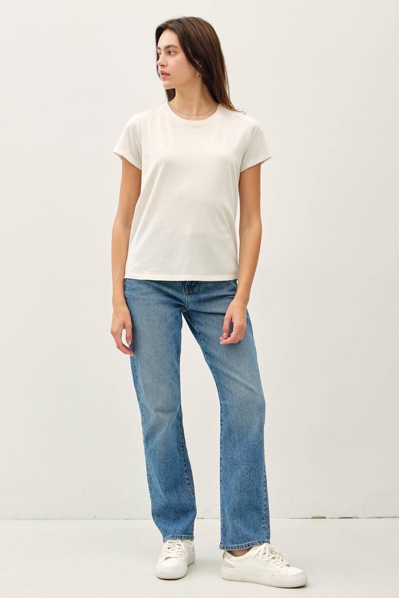 Soft Round Neck Solid Tee