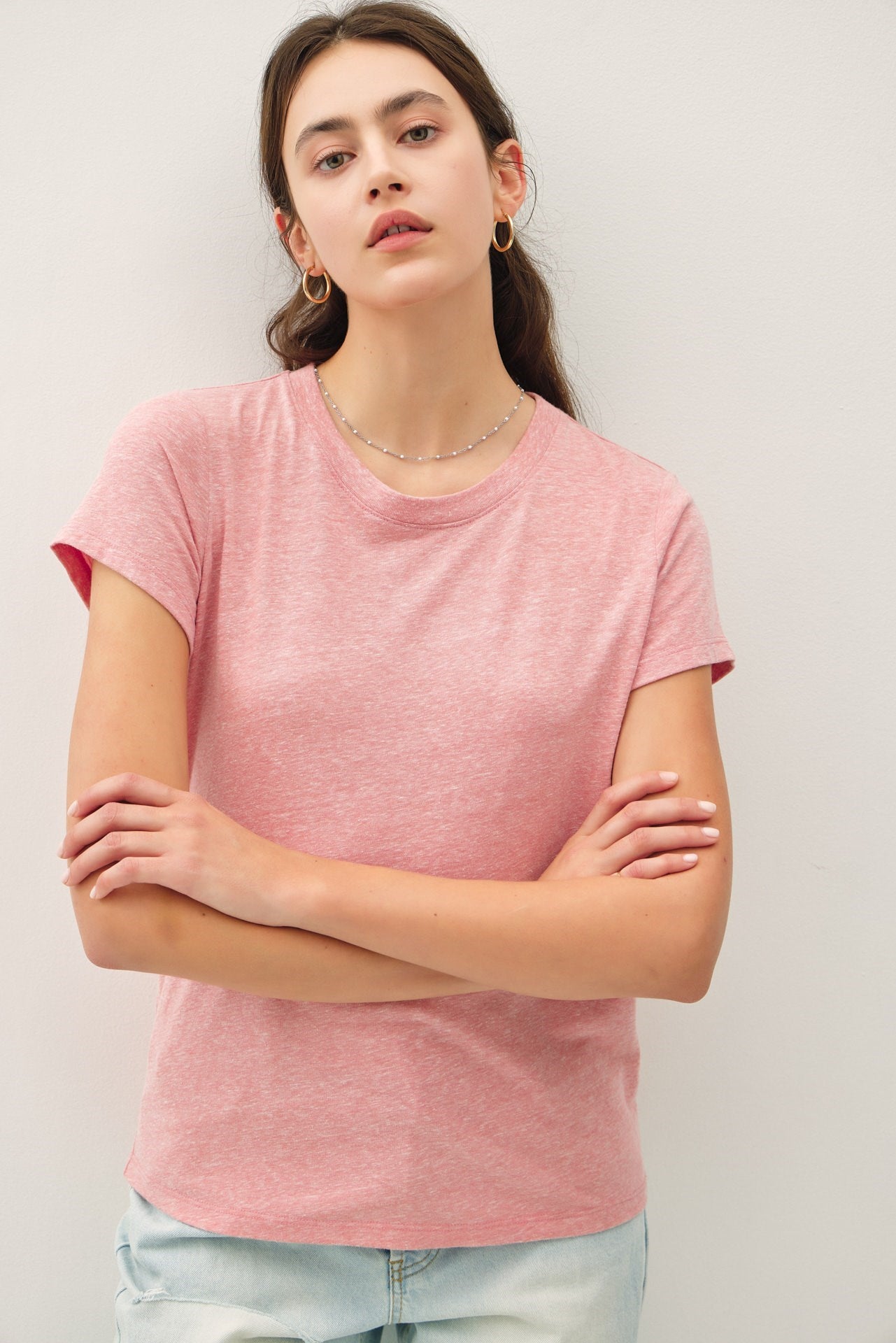 Soft Round Neck Solid Tee