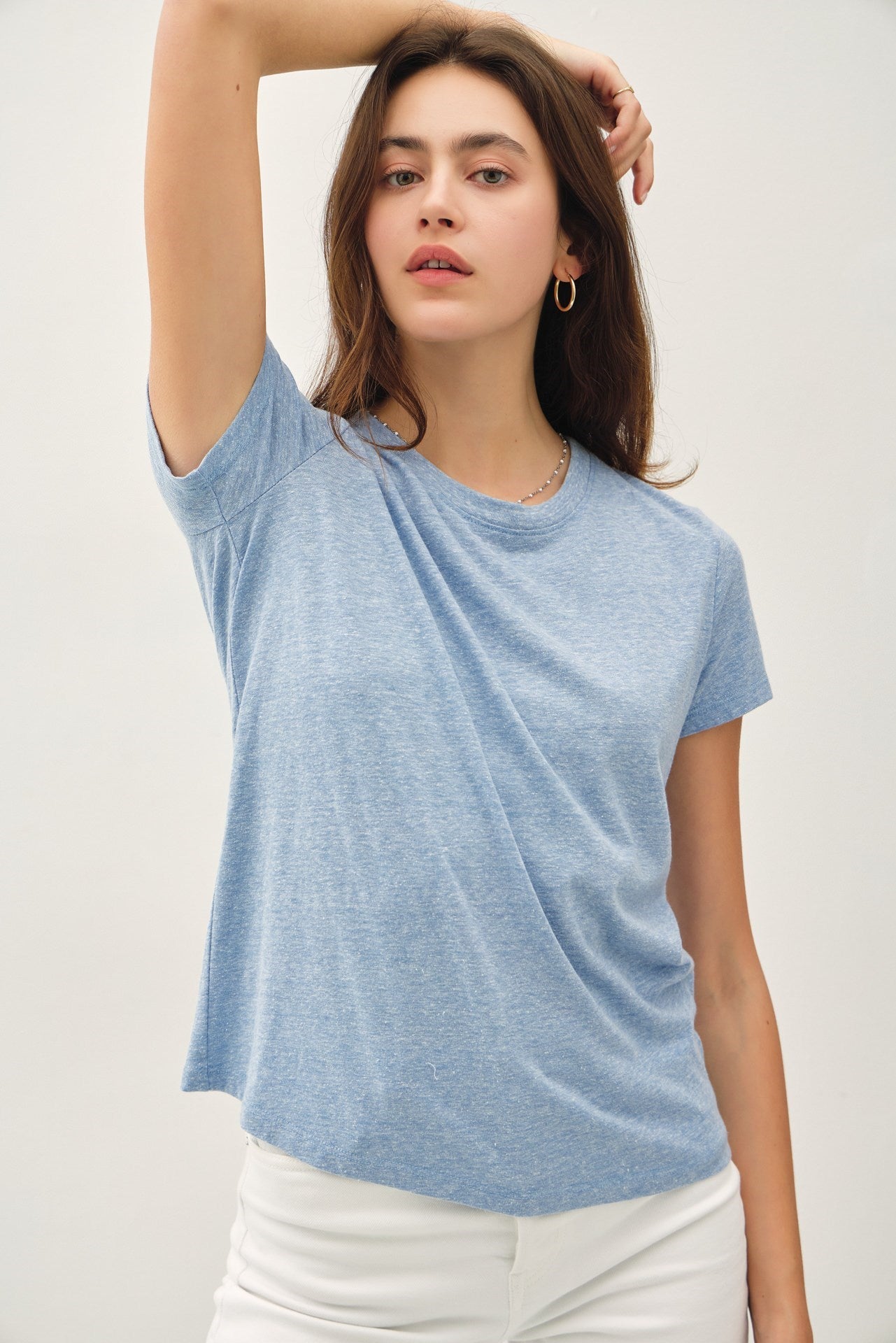 Soft Round Neck Solid Tee