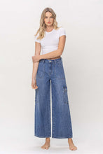 High Rise Utility Cargo Wide Leg Jeans