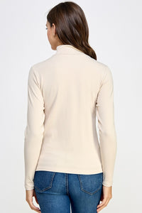 Mock Neck Rib Knit Top