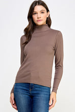 Mock Neck Rib Knit Top