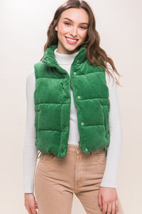 Corduroy Cropped Vest