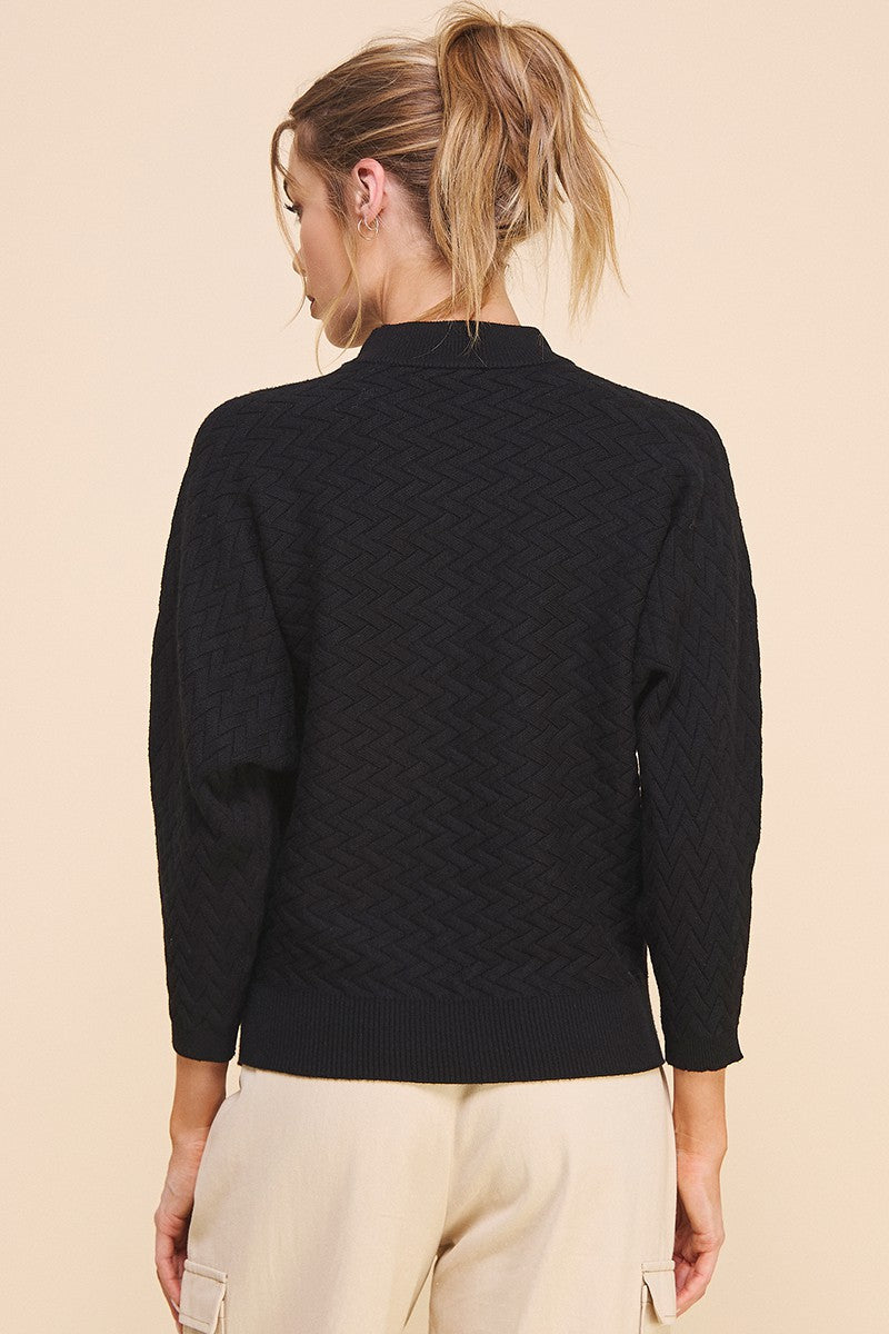 Herringbone Jacquard Sweater