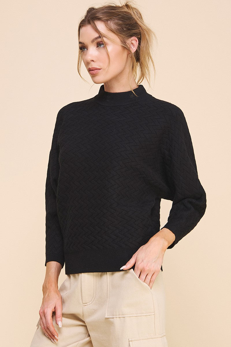 Herringbone Jacquard Sweater