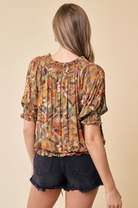 The Fall Smocked Top