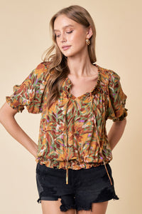 The Fall Smocked Top
