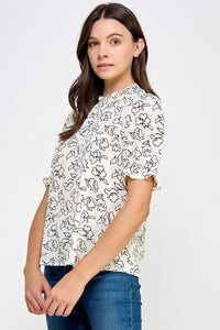 Flower Print Blouse