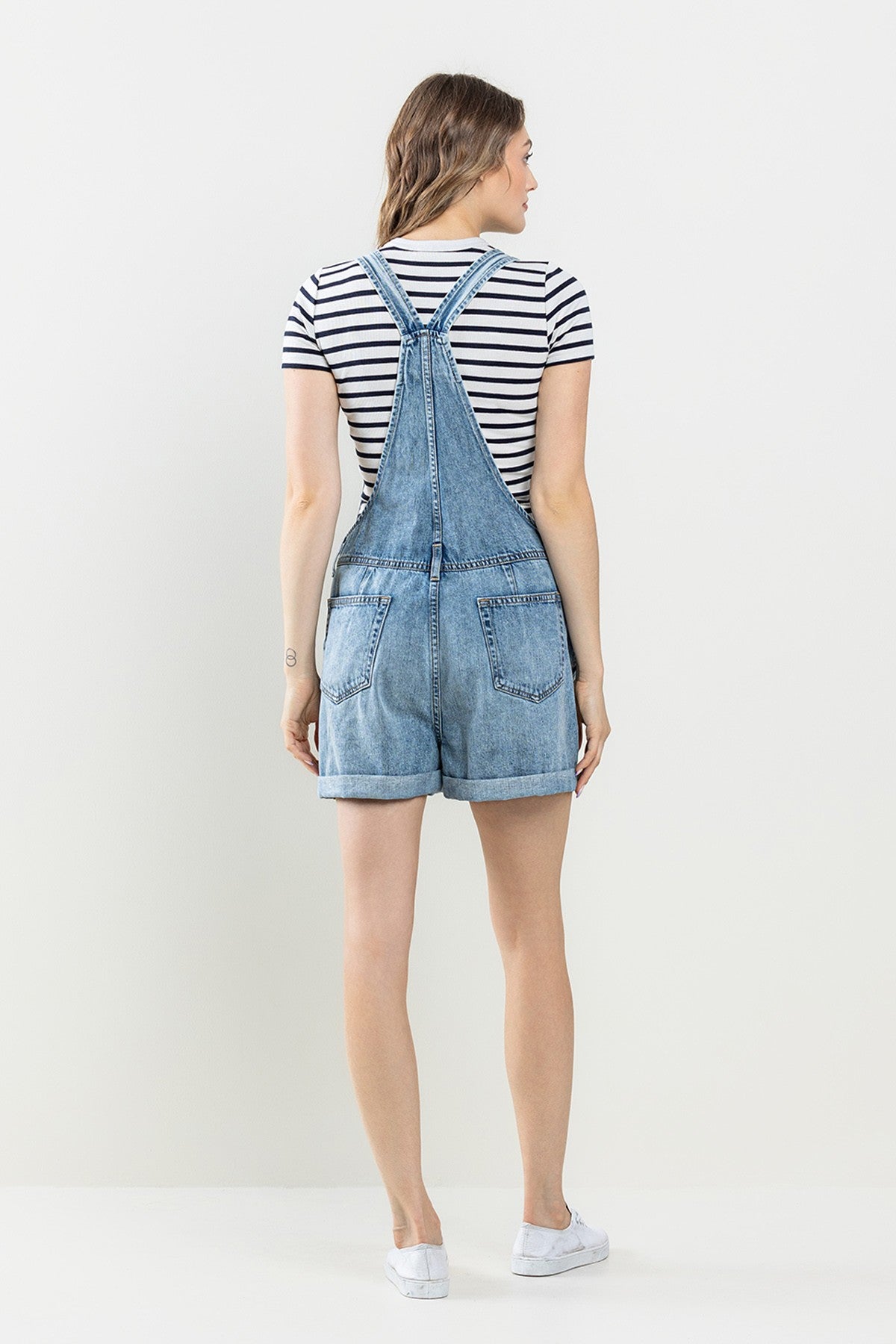 Vintage Denim Short Overalls