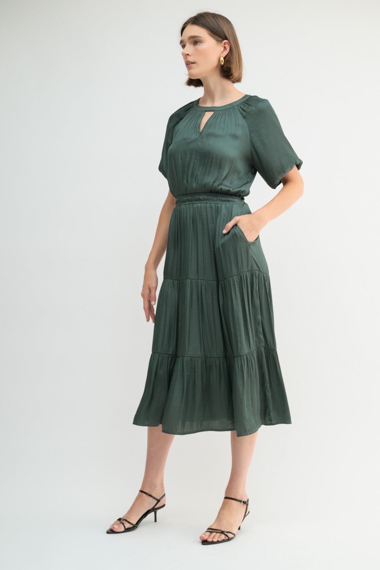 The Chalene Dress in Green