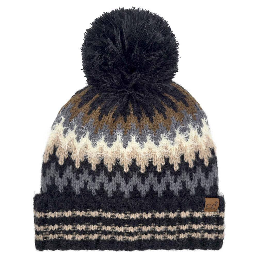C.C. Multi Color Chevron Beanie