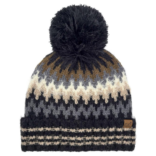 C.C. Multi Color Chevron Beanie