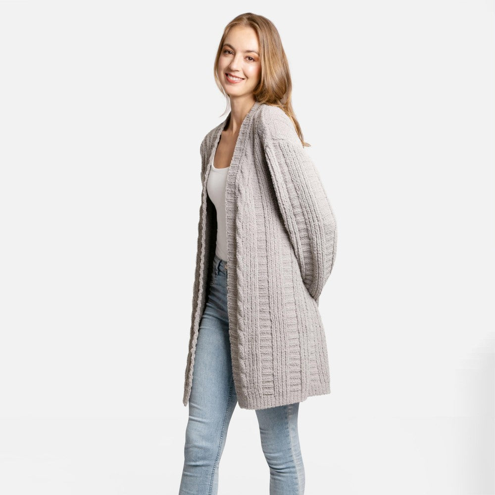 Comfy Luxe Twist Knit Long Cardigan
