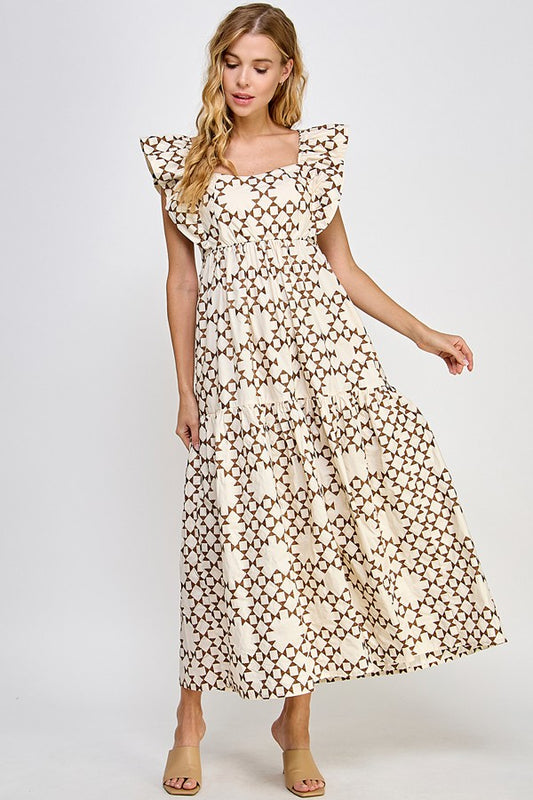 Embroidered Detail Maxi Dress