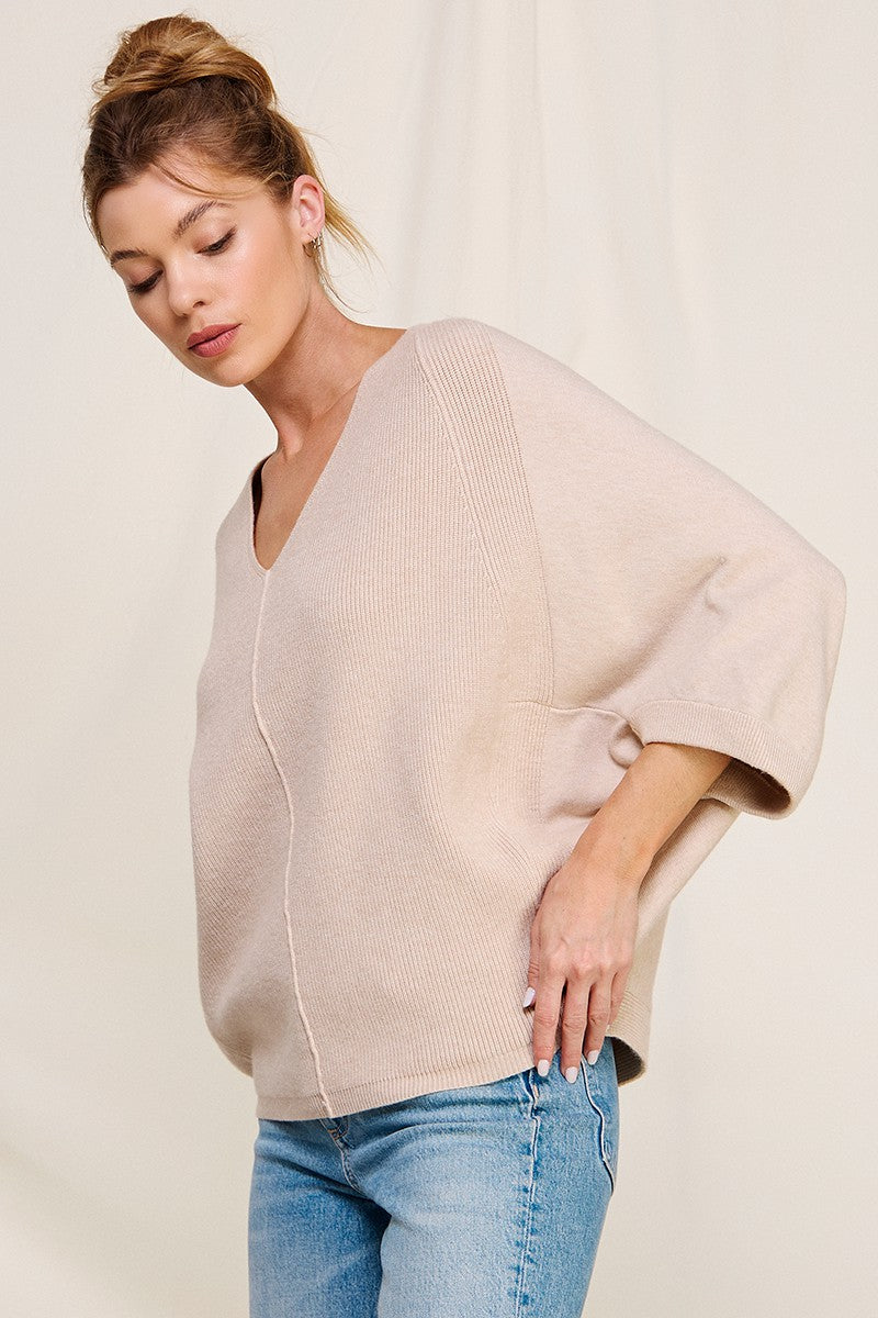 Soft Elbow Sweater in Oatmeal