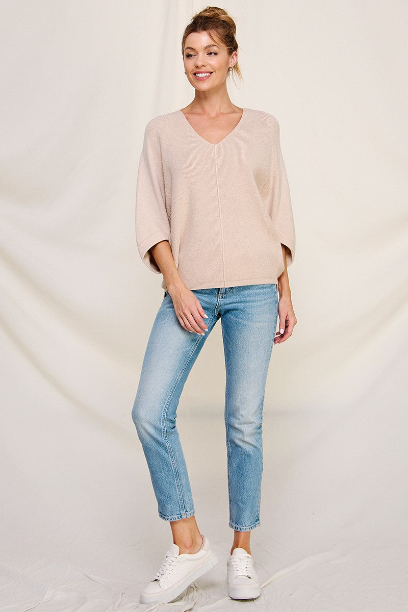 Soft Elbow Sweater in Oatmeal