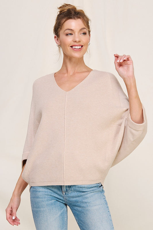 Soft Elbow Sweater in Oatmeal