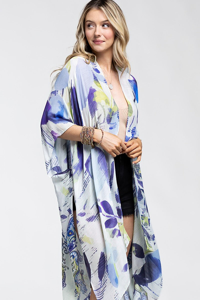 Lavender Multi Kimono