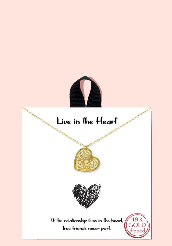 Live in the Heart Pendant Necklace