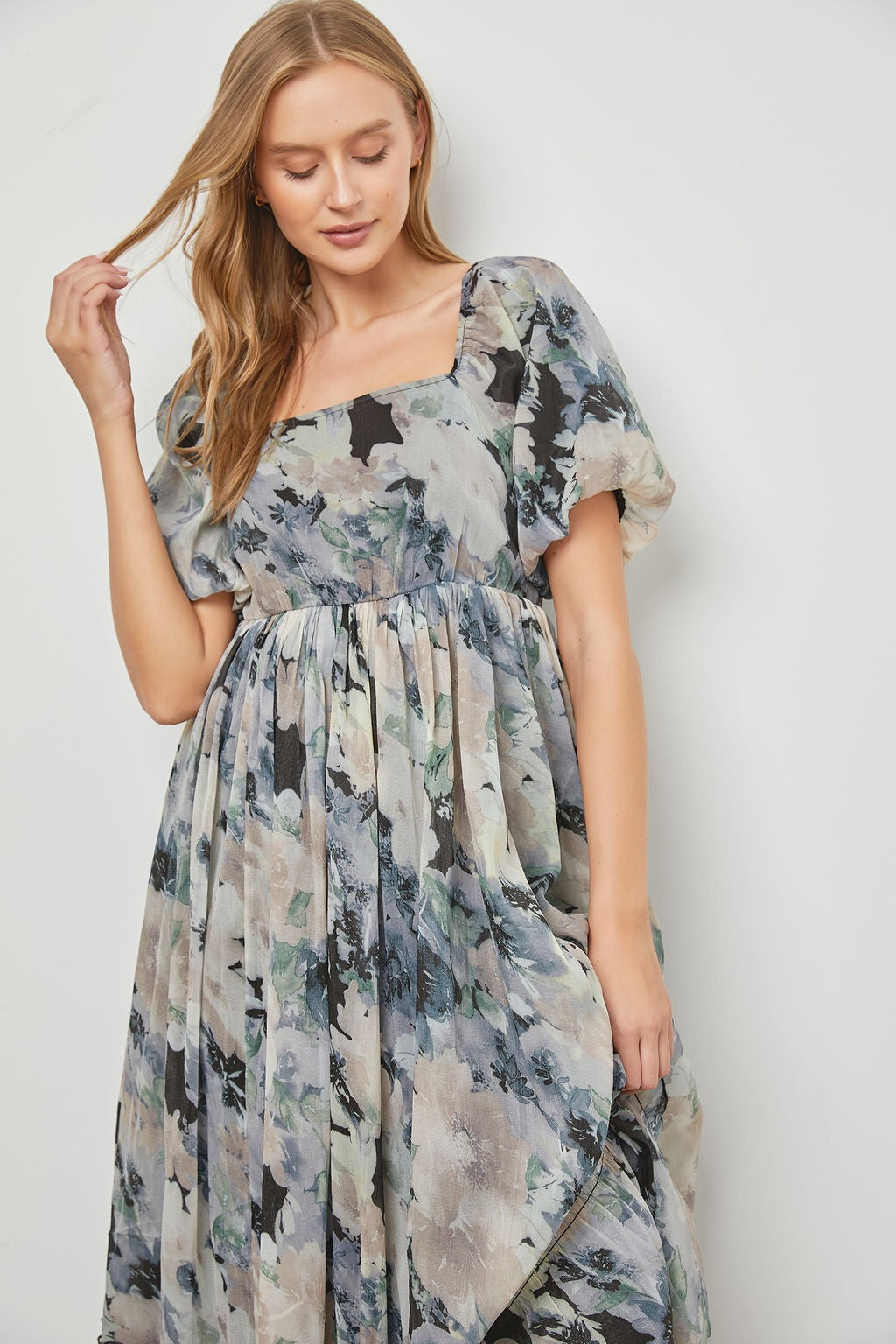 Watercolor Floral Maxi Dress