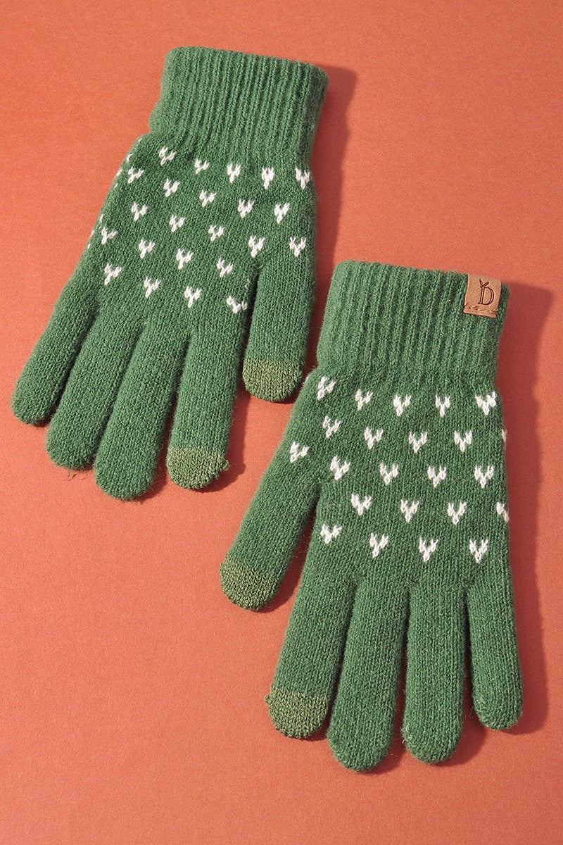 Christmas Snowing Mountain Holiday Gloves