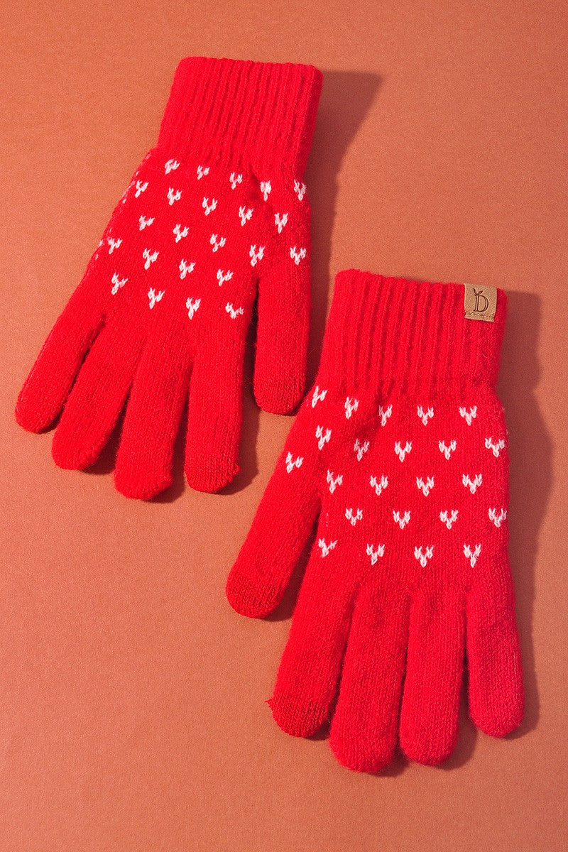 Christmas Snowing Mountain Holiday Gloves
