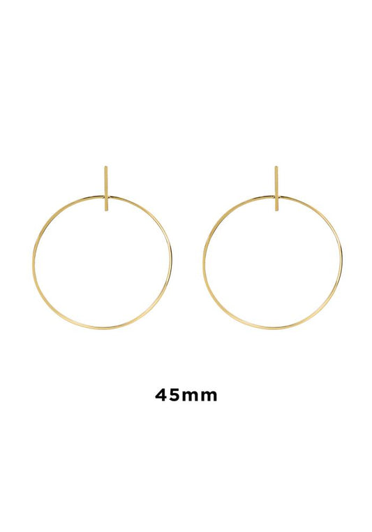 14K Gold Dipped Hoop Earrings