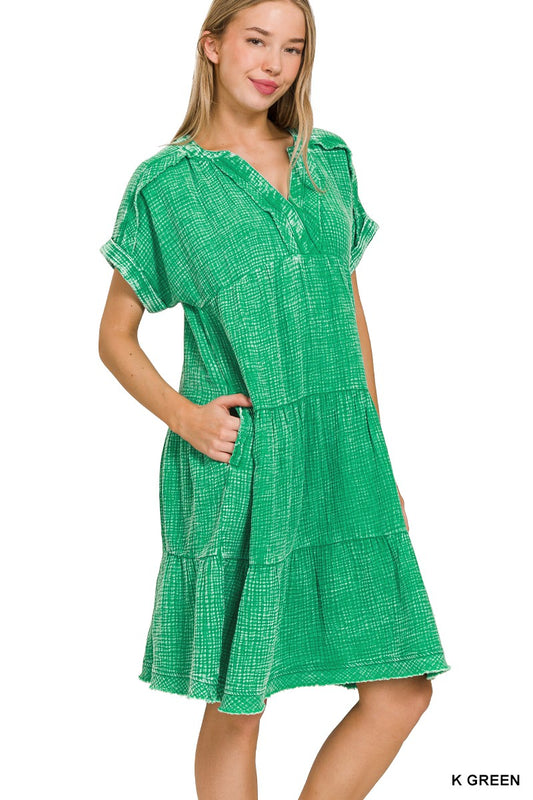 The Cotton Gauze Tiered Dress