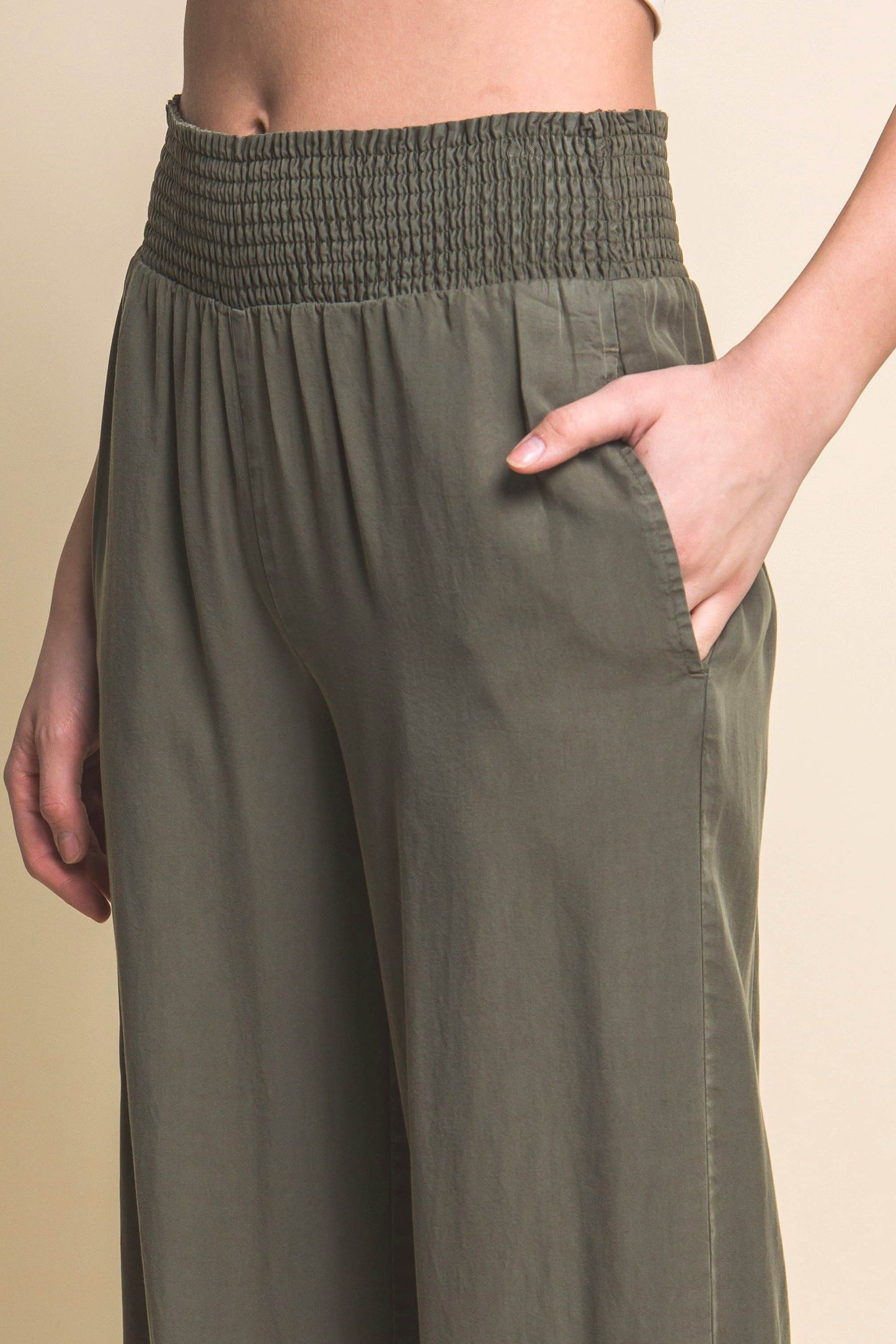 Tencel Smock Waist Pants Collection