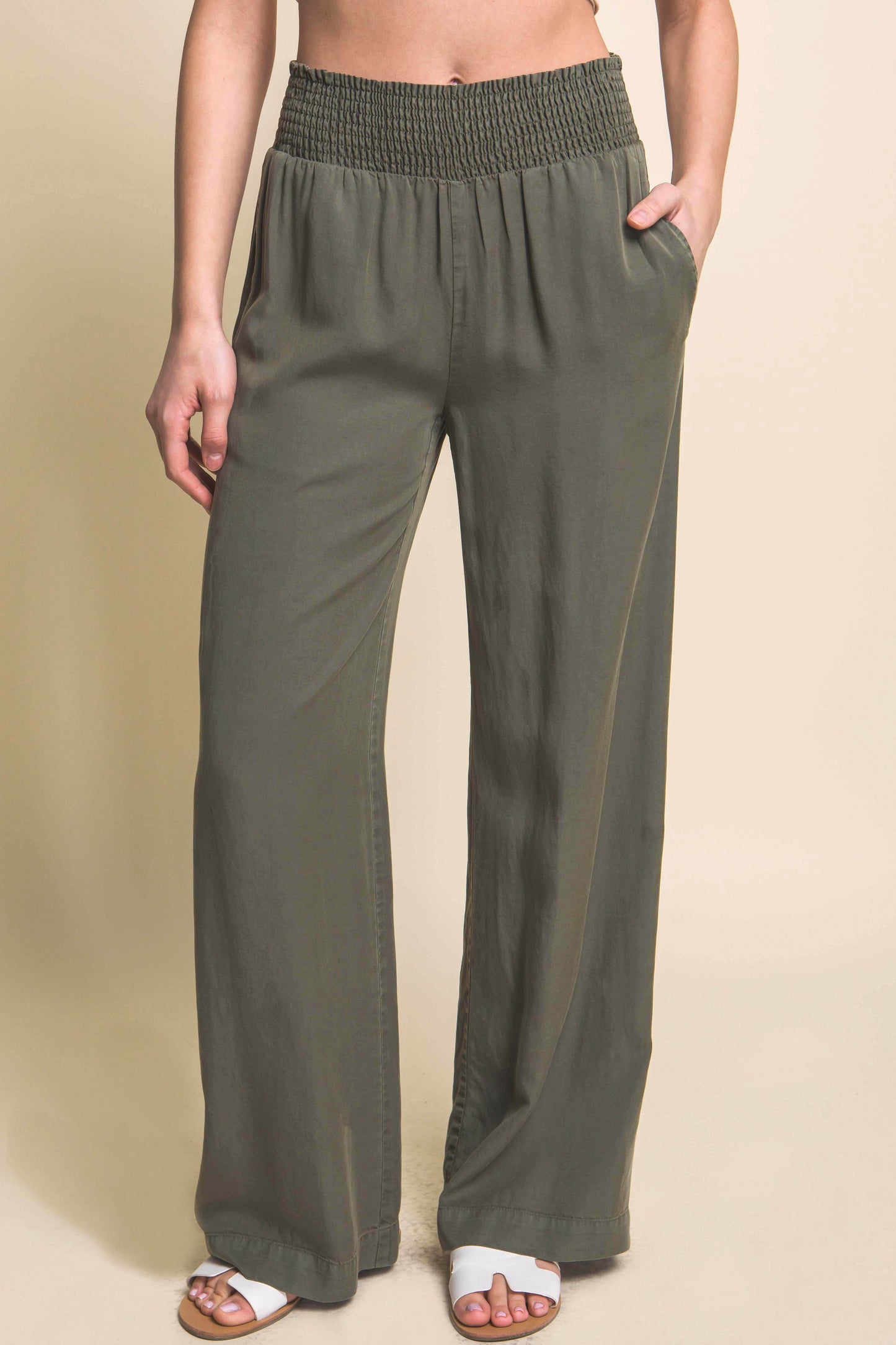 Tencel Smock Waist Pants Collection