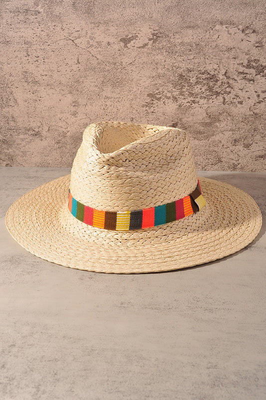 Mutli Color Band Straw Hat
