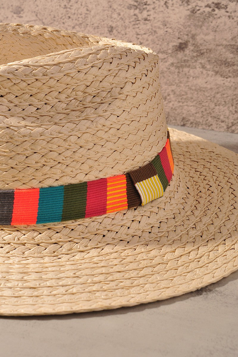 Mutli Color Band Straw Hat