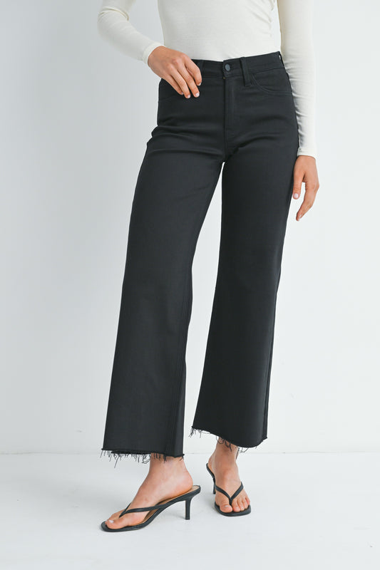 Longer Wide Leg Black Jeans