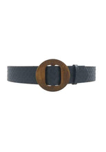 Rounded Square Buckle Weave Belt