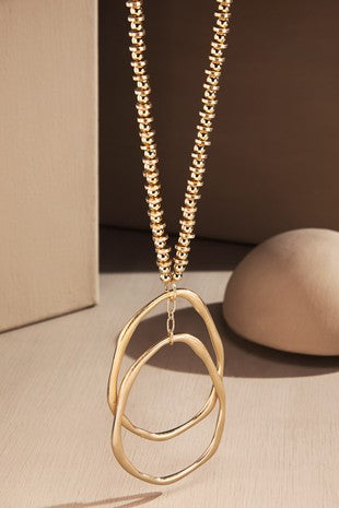 Organic Shaped Layered Gold Necklace