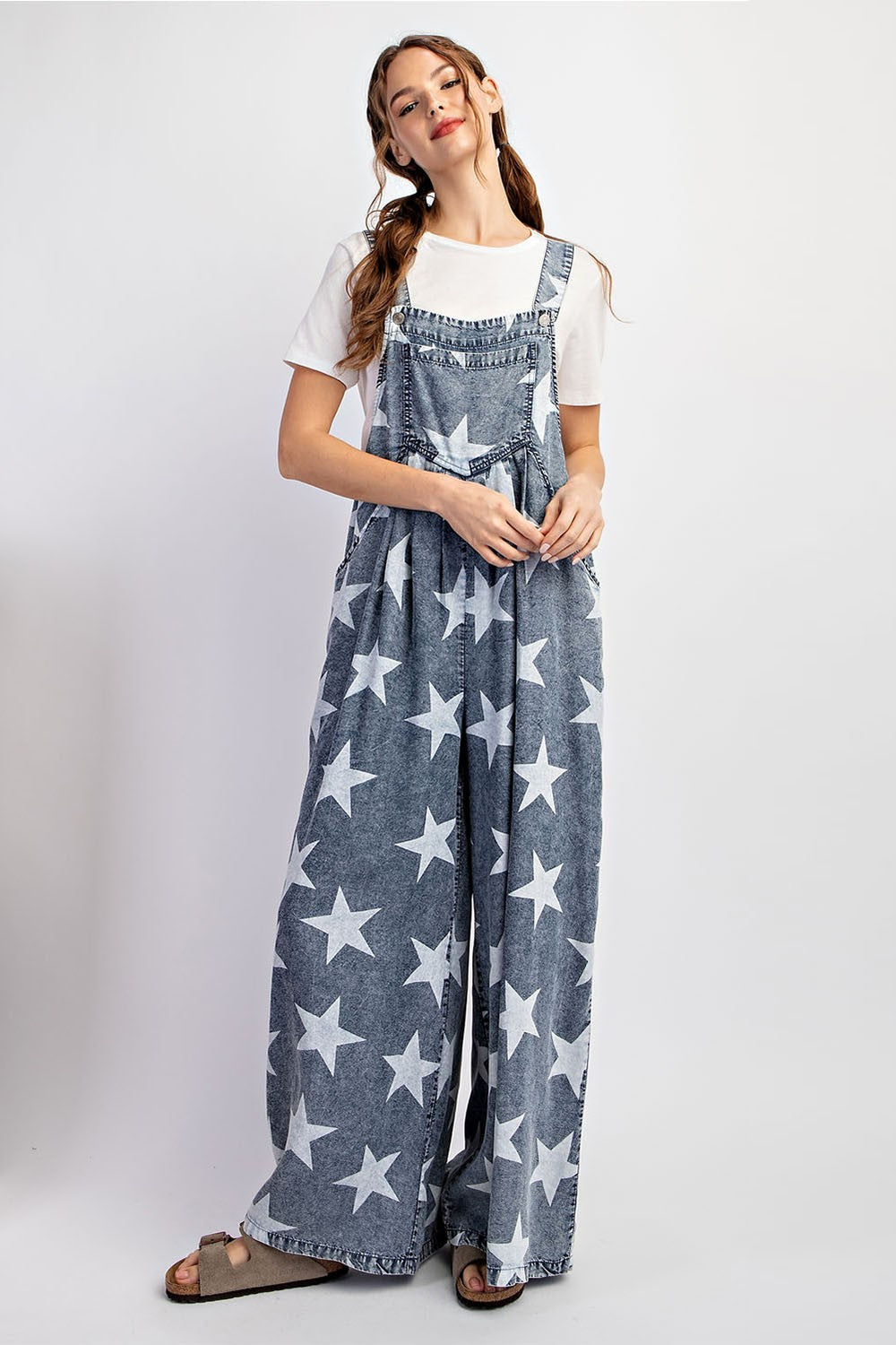 Mineral Wash Star Overalls