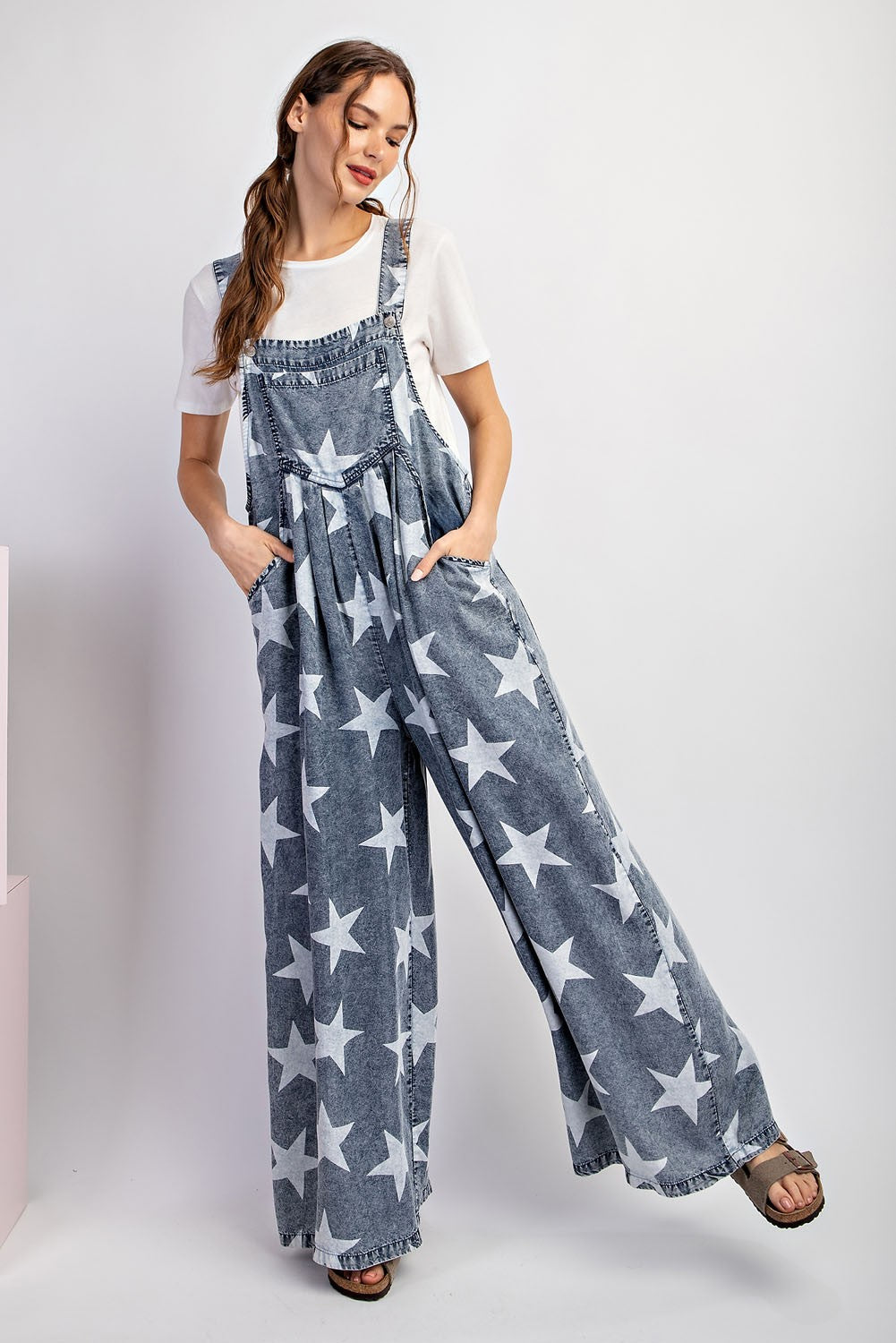 Mineral Wash Star Overalls